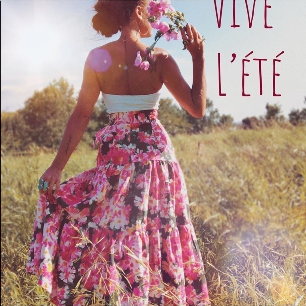 Zara Bloggers Fav Tiered Pleated Vibrant Floral Maxi Skirt Size XS Belted Spring - Picture 8 of 16